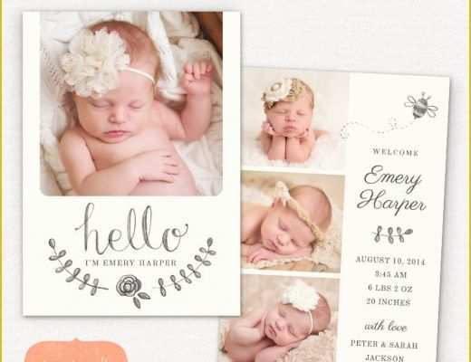 Pregnancy Announcement Templates Free Download Of Birth Announcement Template Pencil Bee Cb031 5x7 Card