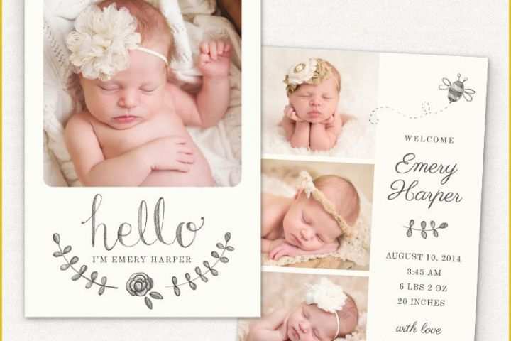 Pregnancy Announcement Templates Free Download Of Birth Announcement Template Pencil Bee Cb031 5x7 Card