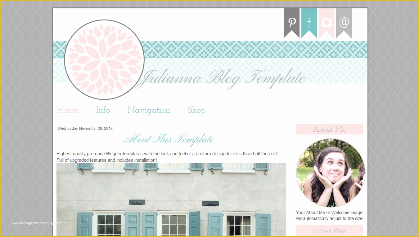 Premade Website Templates Free Of Modern Premade Blogger Template Flowers