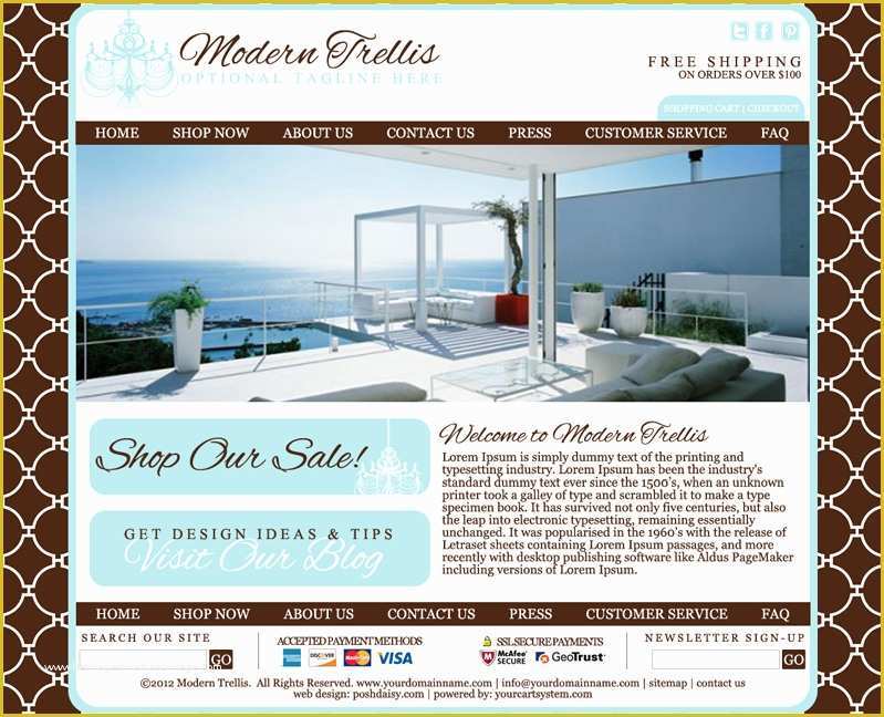 Premade Website Templates Free Of Premade Boutique Web Templates