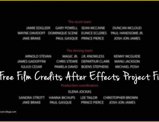 Premiere Pro Credits Template Free Of 10 Free Credits after Effects Project Files