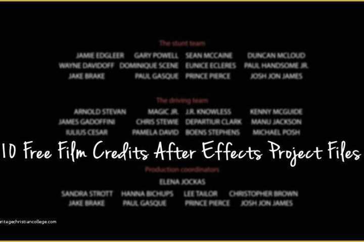 Premiere Pro Credits Template Free Of 10 Free Credits after Effects Project Files
