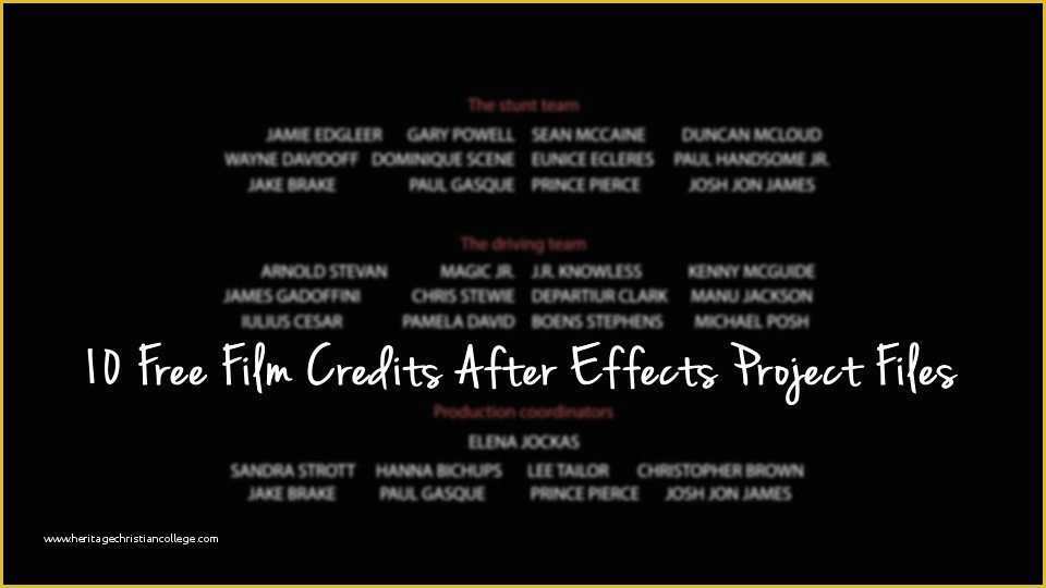 Premiere Pro Credits Template Free Of Movie Credits Template Beautiful