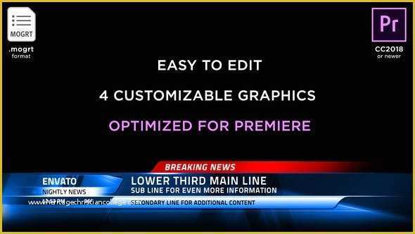 Premiere Pro Slideshow Template Free Download Of Broadcast News Lower Thirds