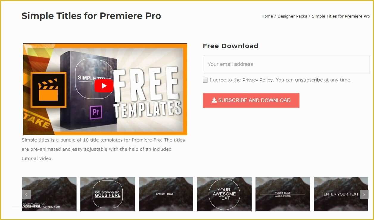 Premiere Pro Slideshow Template Free Download Of top 18 Free Adobe Premiere Title Templates 2019 Free