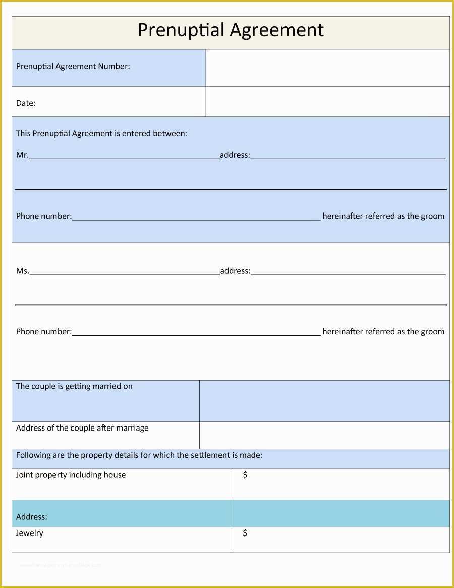 Prenup Template Free Of 30 Prenuptial Agreement Samples & forms Template Lab