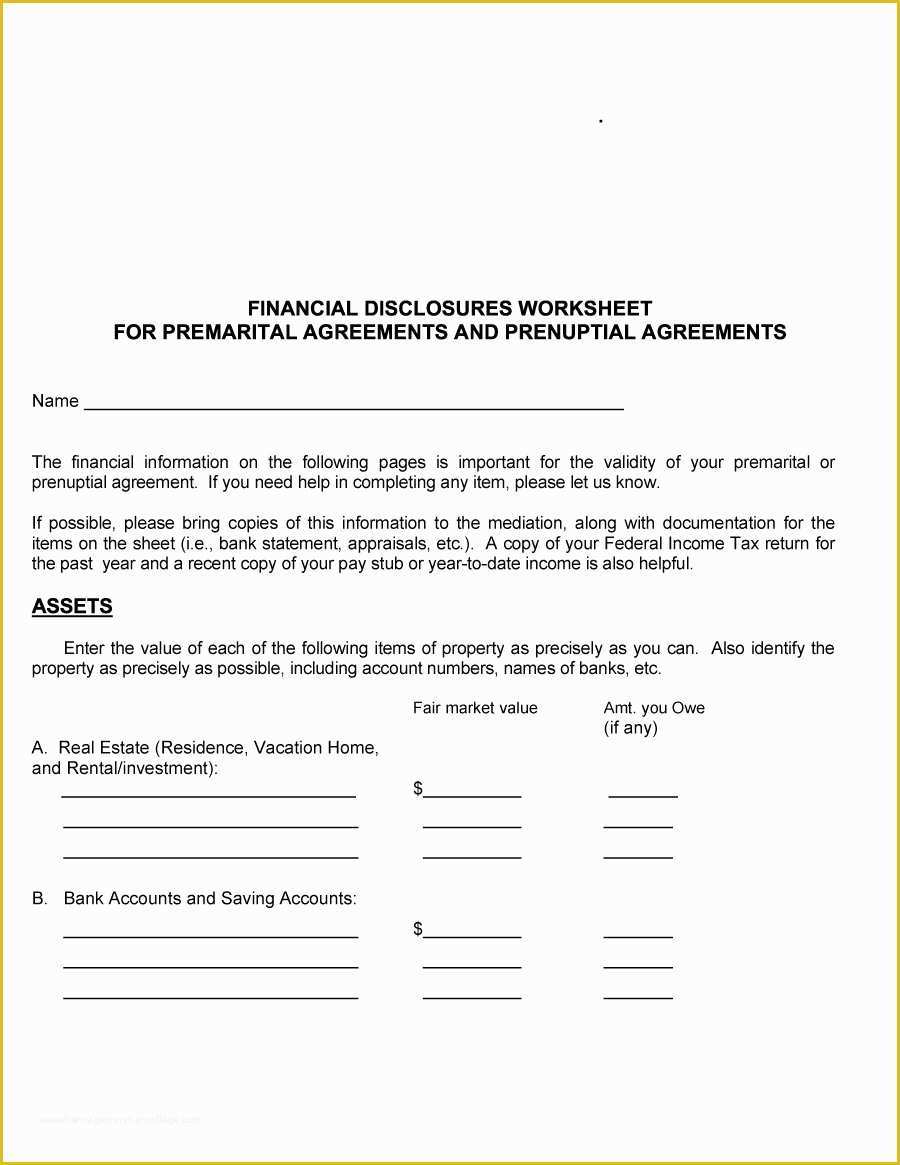 Prenup Template Free Of 31 Free Prenuptial Agreement Samples &amp; forms Free