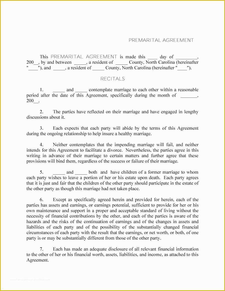 Prenup Template Free Of 31 Free Prenuptial Agreement Samples &amp; forms Free