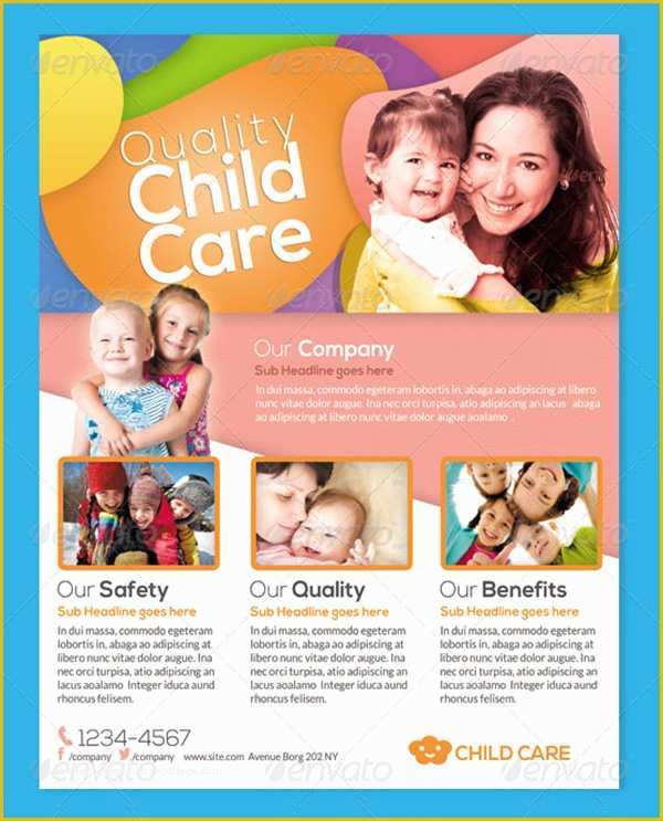 Preschool Brochure Template Free Of 15 Day Care Flyers