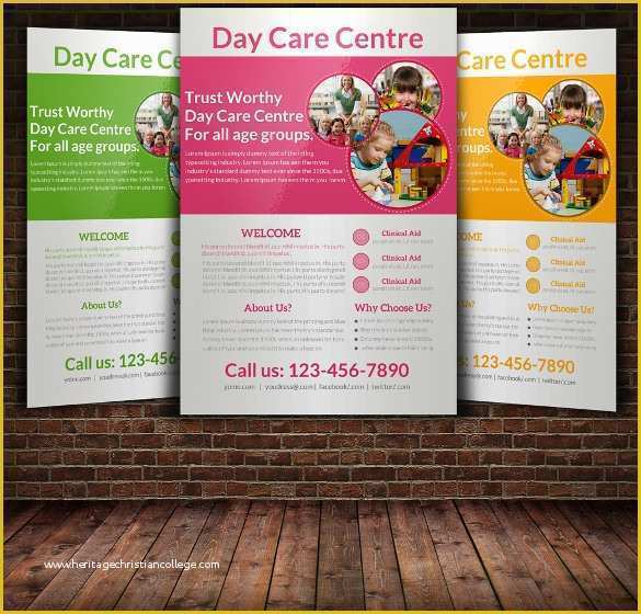 Preschool Brochure Template Free Of 33 Daycare Flyer Templates Word Psd Ai Eps Vector