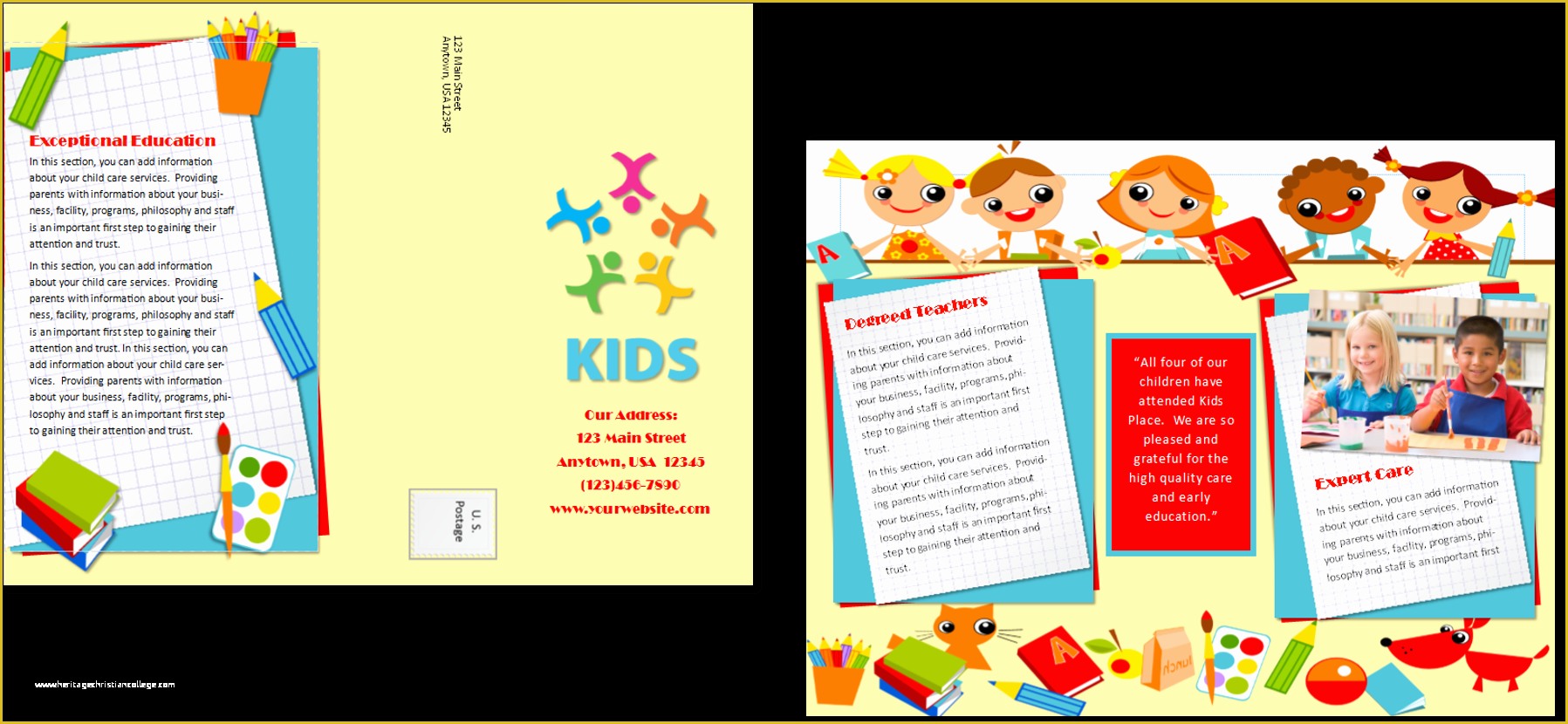 Preschool Brochure Template Free Of Child Care Brochure Template 20 Child Care Owner