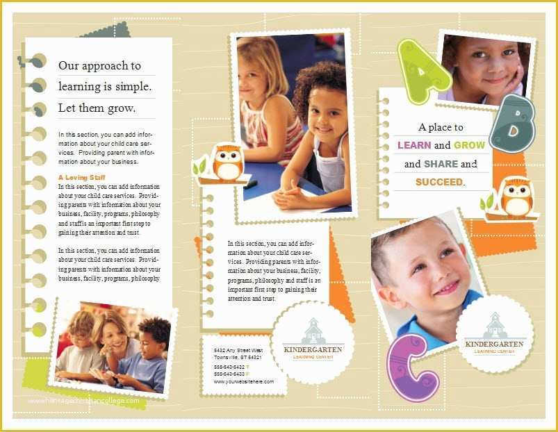 Preschool Brochure Template Free Of Child Care Brochure Template 5 Child Care Owner