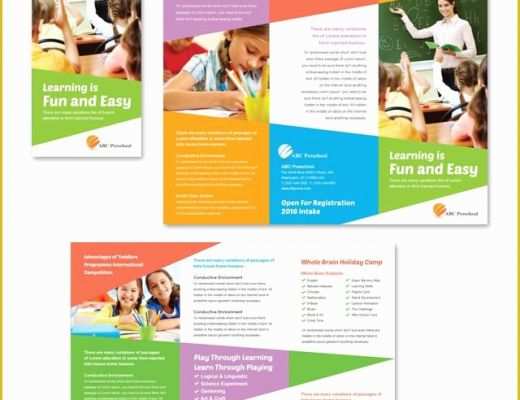 Preschool Brochure Template Free Of Preschool Education Tri Fold Brochure Template