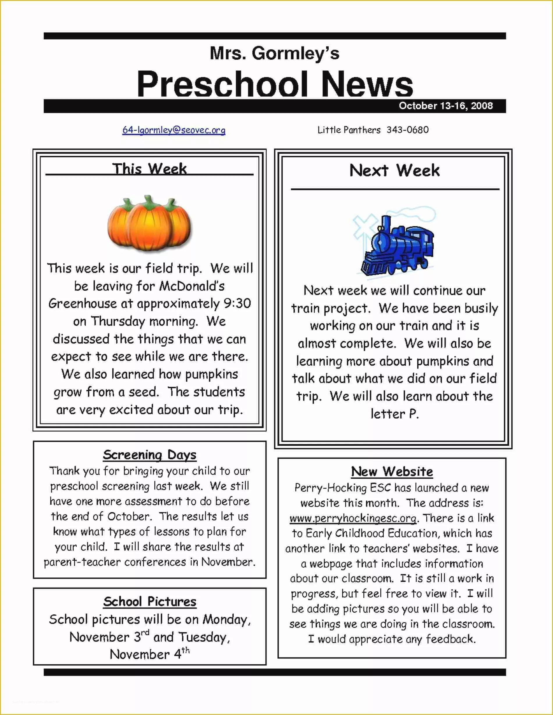 Preschool Newsletter Template Editable Free Of Elegant Free Editable Newsletter Templates for Preschool