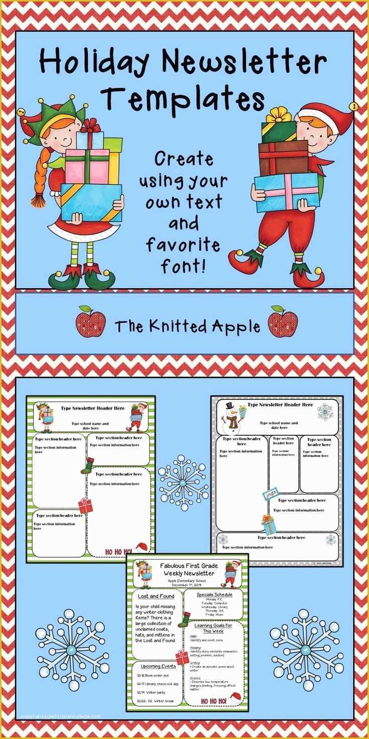 Preschool Newsletter Template Editable Free Of Free Editable Newsletter Templates In A Holiday theme