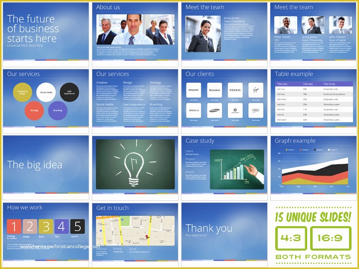 Presentation Deck Template Free Of Universal Pitch Deck Nine Powerpoint Presentation