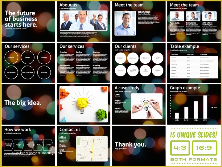 Presentation Deck Template Free Of Universal Pitch Deck Seven Powrpoint Presentation