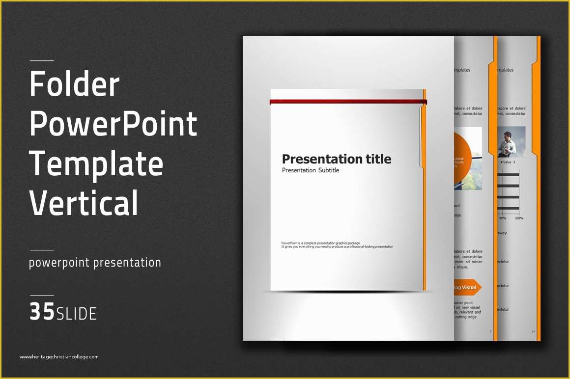 Presentation Folder Templates Free Of Folder Vertical Ppt Template Powerpoint Templates