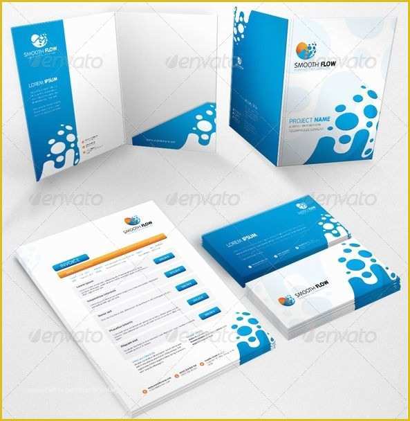 Presentation Folder Templates Free Of Presentation Folder Template Smooth Flow Graphic River