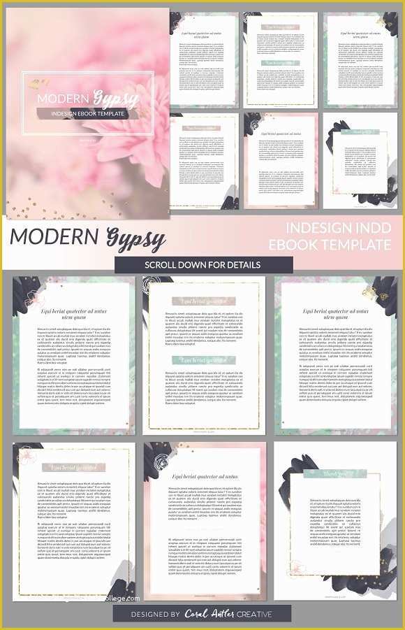Presentation Indesign Template Free Of Modern Gypsy Indesign Ebook Template Presentation