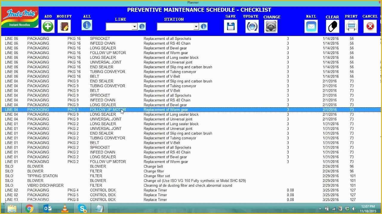 Preventive Maintenance Schedule Template Excel Free Of 1 Preventive Maintenance Schedule Ui Module Using Excel