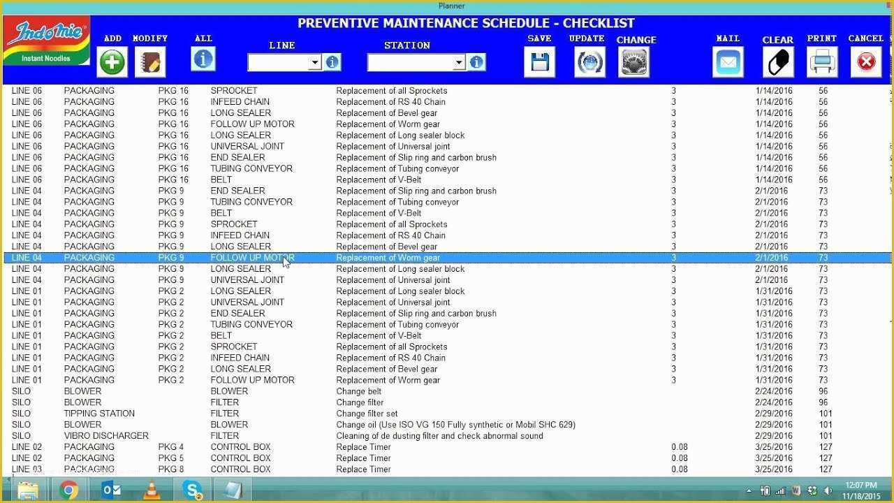 Preventive Maintenance Schedule Template Excel Free Of 1 Preventive Maintenance Schedule Ui Module Using Excel