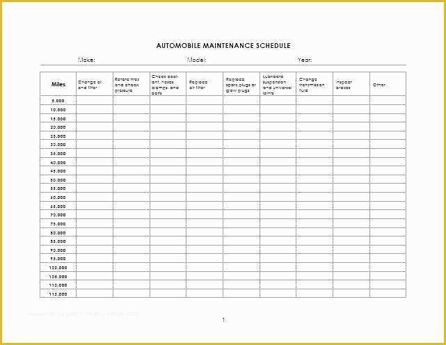 Preventive Maintenance Schedule Template Excel Free Of It Maintenance Schedule Template Excel Maintenance