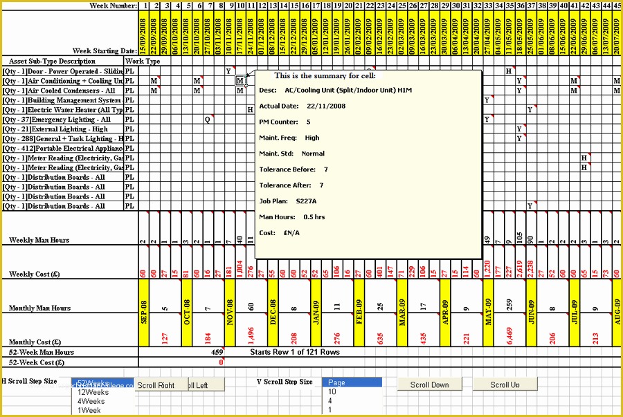 Preventive Maintenance Schedule Template Excel Free Of Planned Maintenance Schedule Template