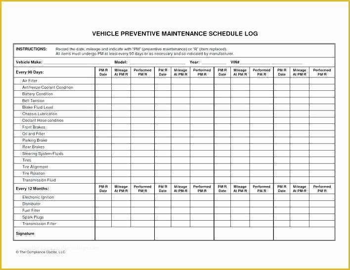 Preventive Maintenance Schedule Template Excel Free Of X Preventative Maintenance Program Apartment Ideas