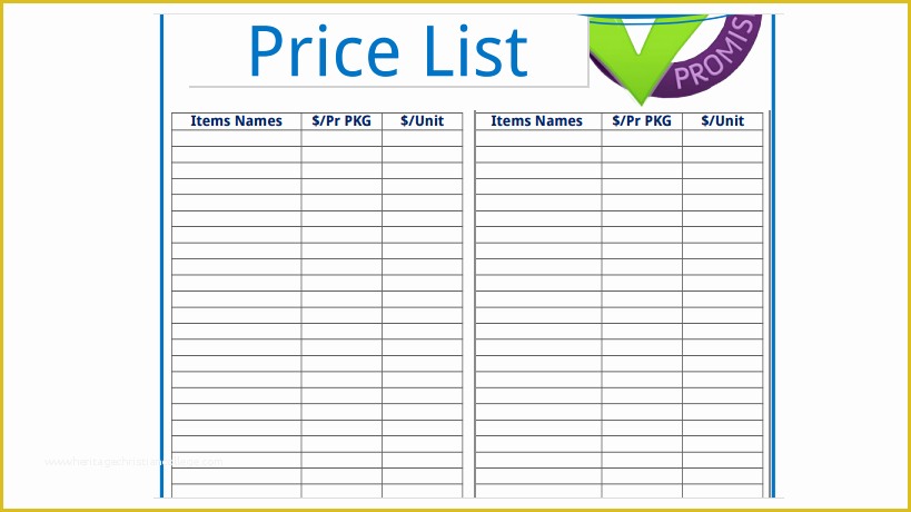 Price List Template Free Of 20 Price List Templates – Word Excel Pdf formats for