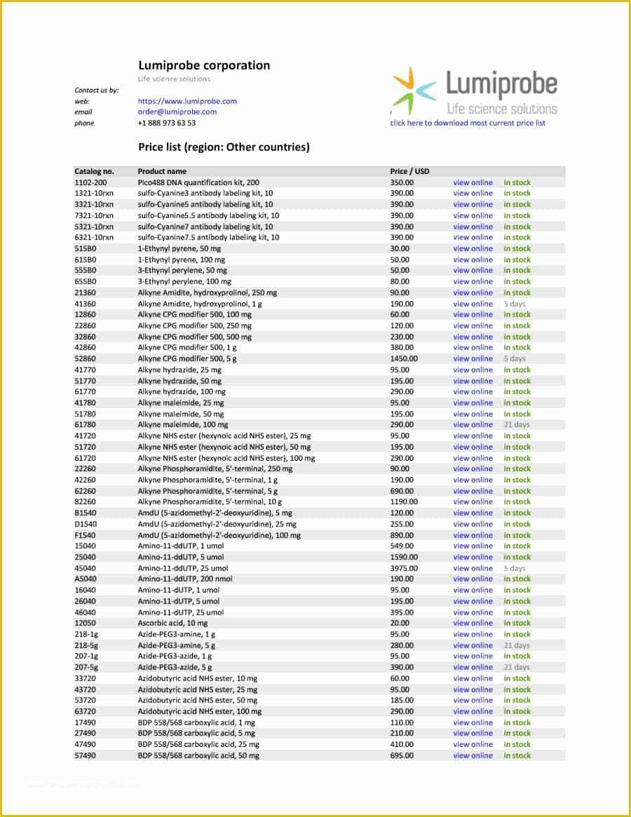 Price List Template Free Of 40 Free Price List Templates Price Sheet Templates