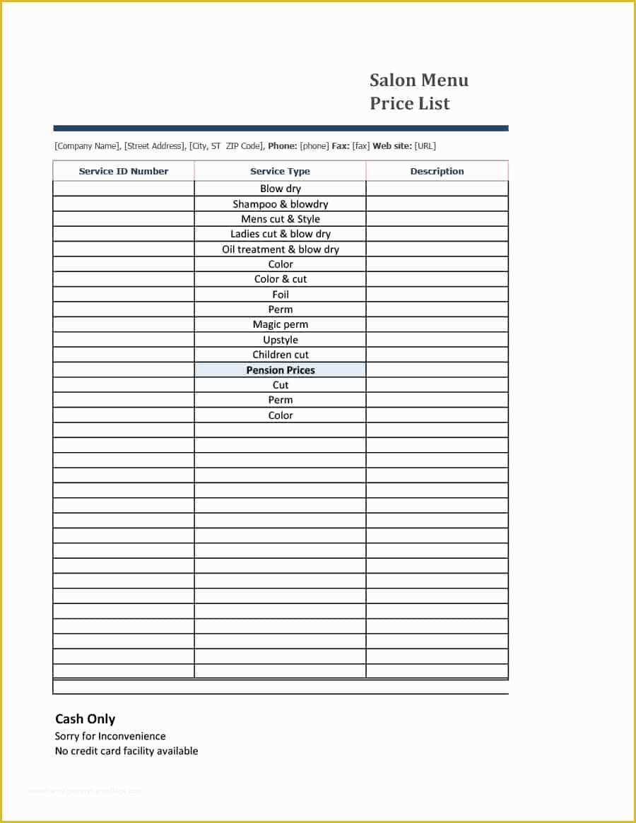 Price List Template Free Of 40 Free Price List Templates Price Sheet Templates