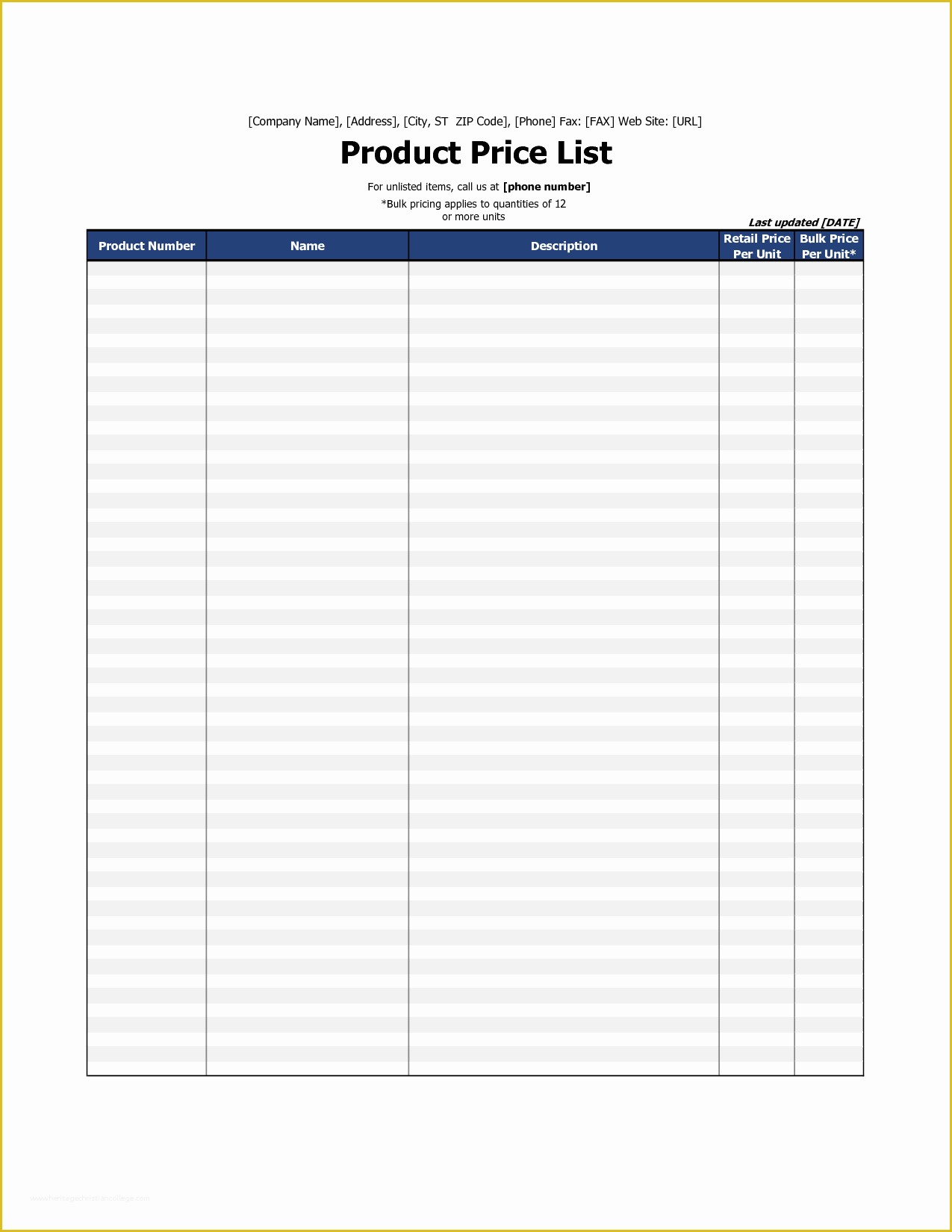 Price List Template Free Of Excel Price List Template Portablegasgrillweber