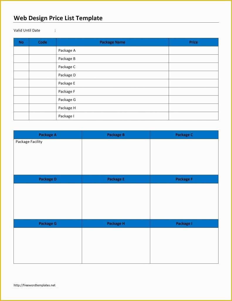 Price List Template Free Of Price List Word Templates Free Word Templates