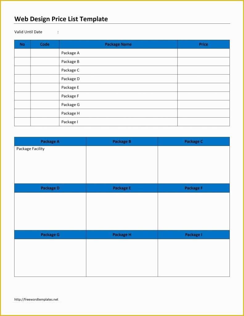 Price List Template Free Of Price List Word Templates Free Word Templates