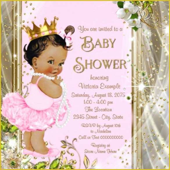 Princess Baby Shower Invitation Templates Free Of Baby Shower Invitation Template 29 Free Psd Vector Eps