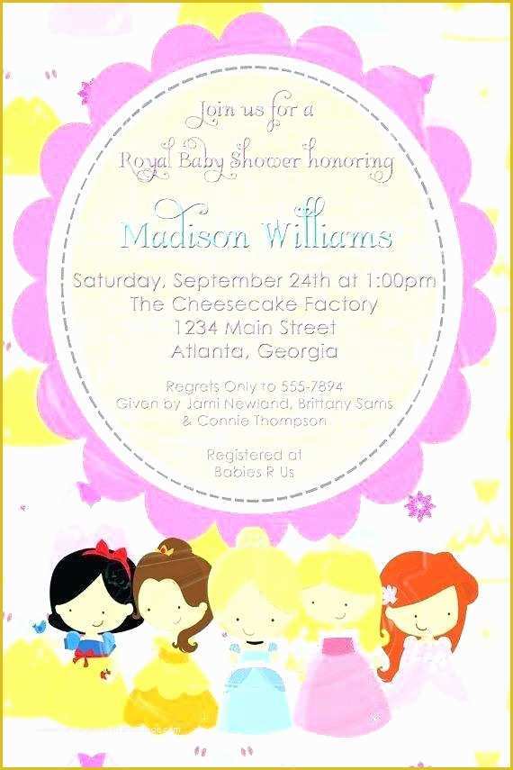 Princess Baby Shower Invitation Templates Free Of Disney Princess Invitation Template – Superscripts