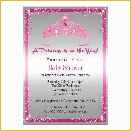 Princess Baby Shower Invitation Templates Free Of Princess Baby Shower Invitation