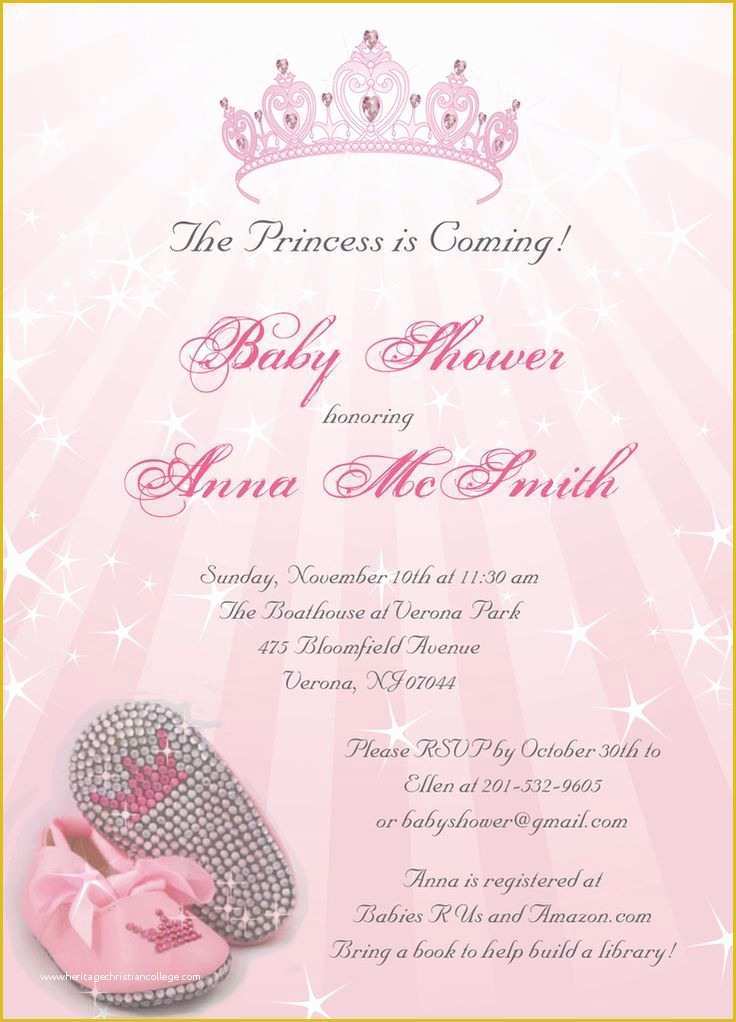 Princess Baby Shower Invitation Templates Free Of Princess Baby Shower Invitations