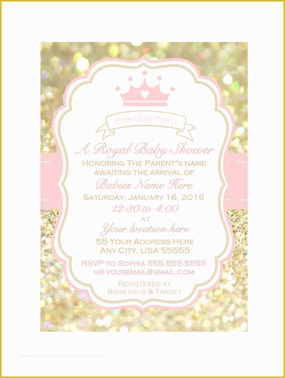 Princess Baby Shower Invitation Templates Free Of Printable Girl Baby Shower Invitation Baby Shower Invite