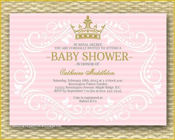 Princess Baby Shower Invitation Templates Free Of Royal Princess Baby Princess Baby Shower Invitation Templates Free Of Royal Princess Baby