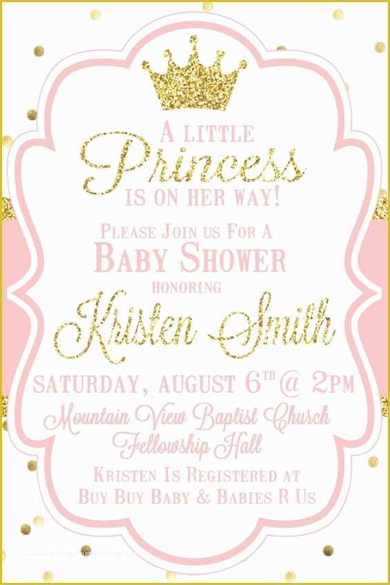Princess Baby Shower Invitation Templates Free Of top 10 Baby Shower Invitations original for Boys and Girls