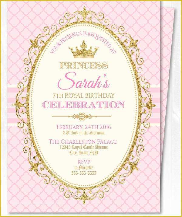 Princess Birthday Invitation Templates Free Of 18 Beautiful Princess Invitations Psd Ai