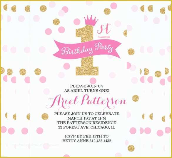 Princess Birthday Invitation Templates Free Of 31 Birthday Party Invitation Templates Sample Example