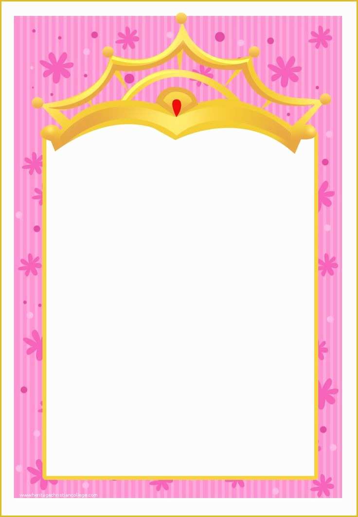 Princess Birthday Invitation Templates Free Of Free Printable A Little Princess Invitation Another Free