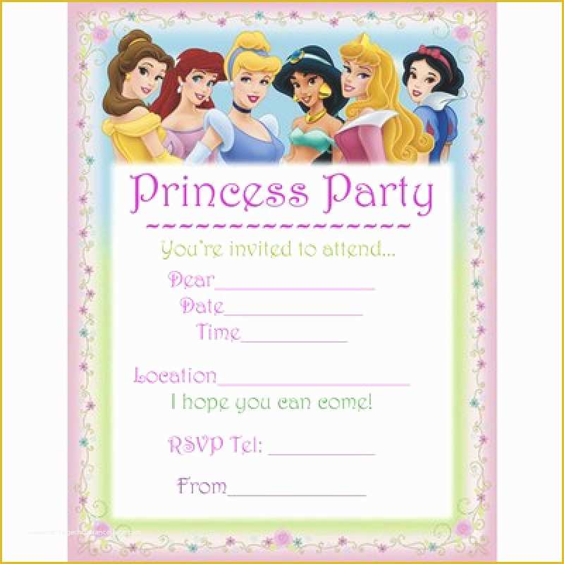 Princess Birthday Invitation Templates Free Of Free Printable Disney Party Invitation – orderecigsjuicefo