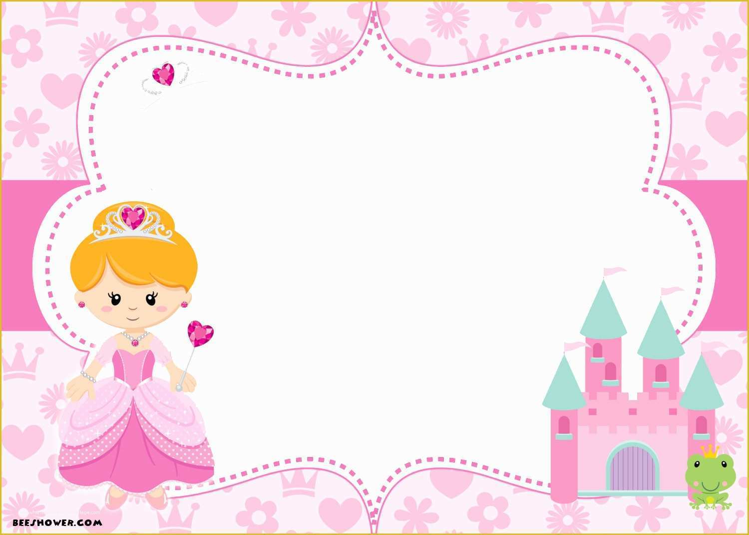 Princess Birthday Invitation Templates Free Of Free Printable Disney Princess Birthday Invitations