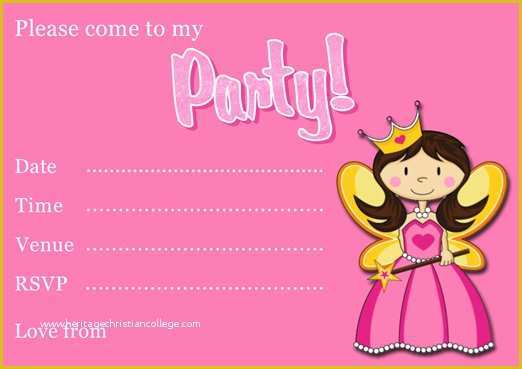 Princess Birthday Invitation Templates Free Of Free Printable Princess Party Invitation Template