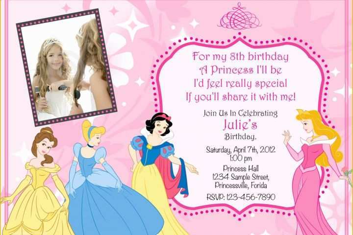 Princess Birthday Invitation Templates Free Of Princess Birthday Invitation Templates