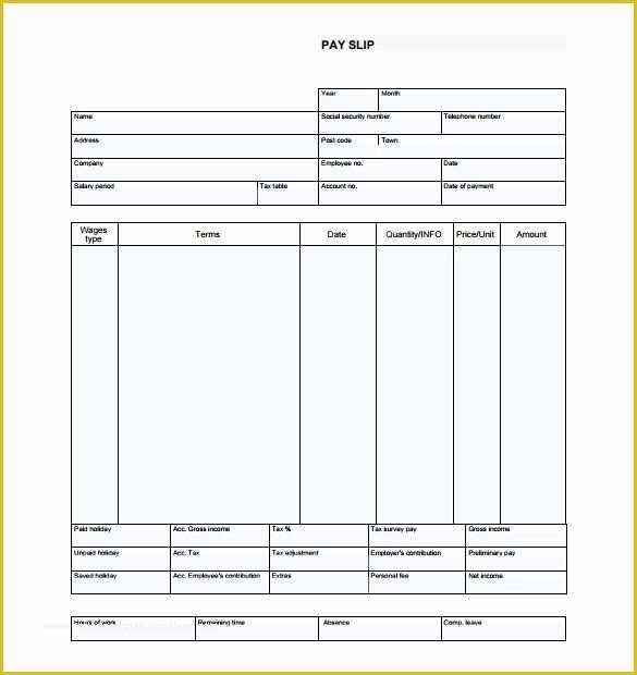 Printable Pay Stub Template Free Of Free Printable Pay Stubs Line